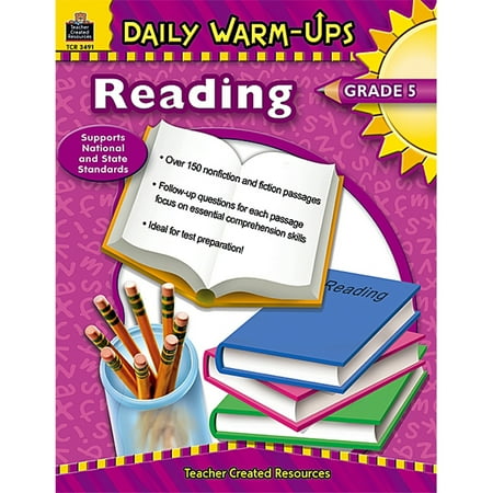 Teacher Created Resources 3491 Daily Warm-Ups Book, Reading, Grade 5