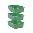 thumbnail image 1 of Teacher Created Resources Eucalyptus Green Large Plastic Storage Bin, Pack of 3, 1 of 2