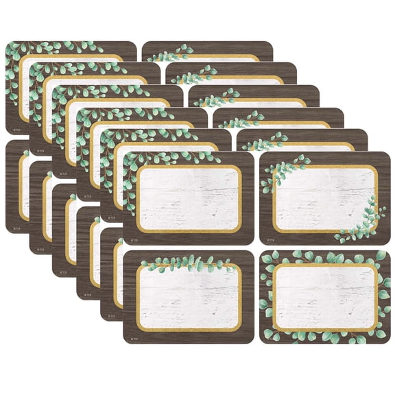 Teacher Created Resources Eucalyptus Name Tags/Labels Multi-Pack, 36 Per Pack, 6 Packs