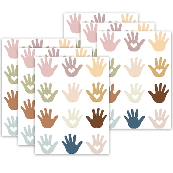 Teacher Created Resources Everyone is Welcome Helping Hands Mini Accents, 36 Per Pack, 6 Packs