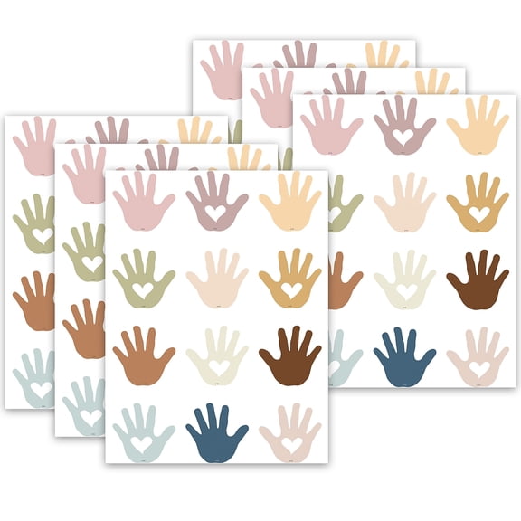 Teacher Created Resources Everyone is Welcome Helping Hands Mini Accents, 36 Per Pack, 6 Packs