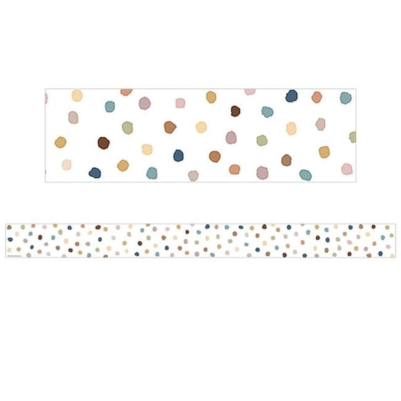 Teacher Created Resources Everyone is Welcome Painted Dots Straight Border Trim, 35 Feet Per Pack, 6 Packs