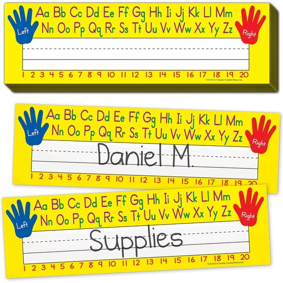 Teacher Created Resources Flat Left/Right Alphabet Name Plates (4019)
