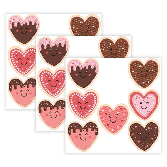 Teacher Created Resources Frosted Heart Cookies Accents, 30 Per Pack, 3 Packs