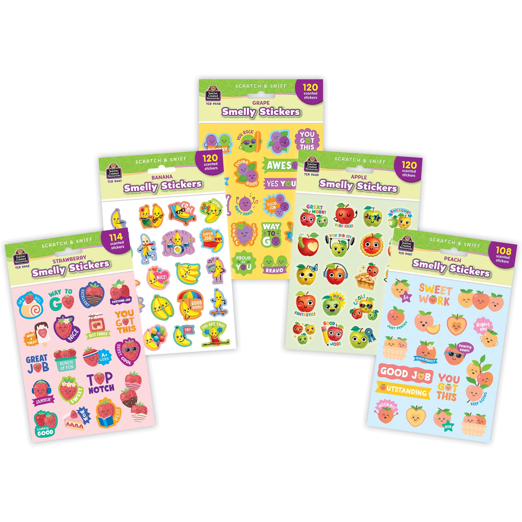 Teacher Created Resources Fruit Pop Smelly Stickers, 582 Stickers ...