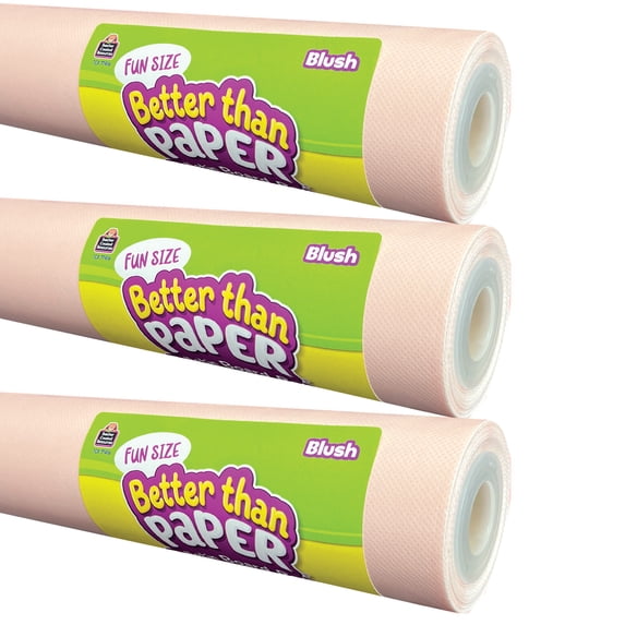 Teacher Created Resources Fun Size Better Than Paper Bulletin Board Roll, 18" x 12', Blush, Pack of 3