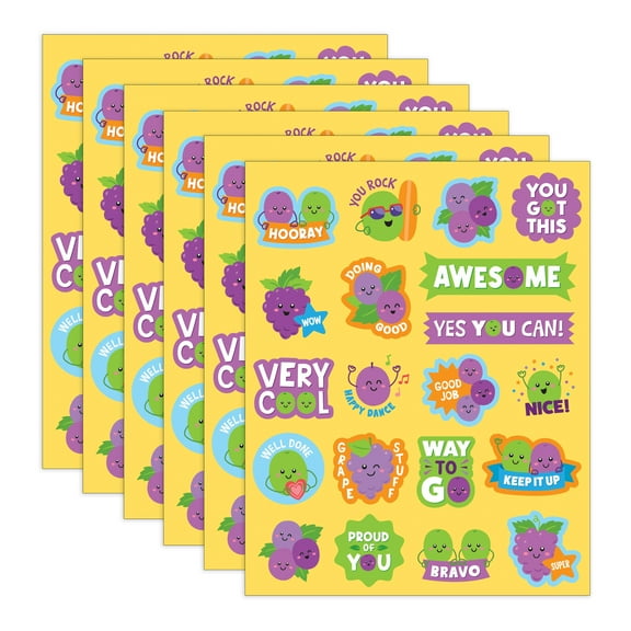 Teacher Created Resources Grape Smelly Stickers, 120 Per Pack, 6 Packs