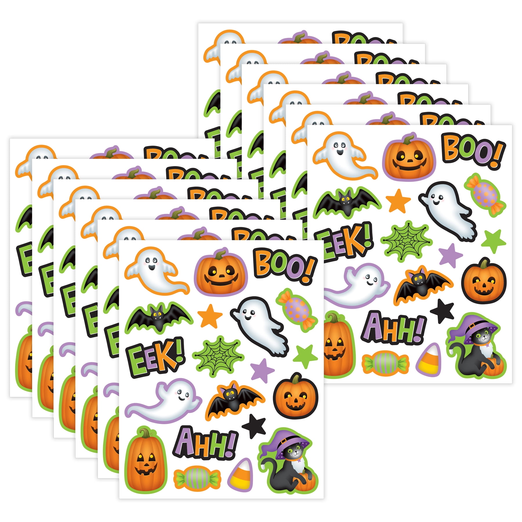 Teacher Created Resources Halloween Stickers, 120 Per Pack, 12 Packs