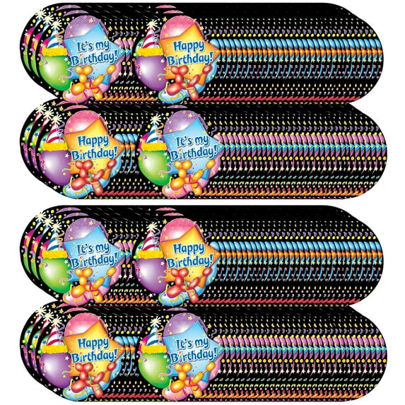 Teacher Created Resources Happy Birthday Wear 'Em Badges, 32 Per Pack, 6 Packs