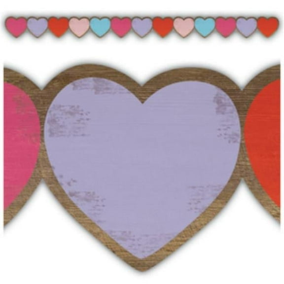 Teacher Created Resources Home Sweet Classroom Hearts Die-Cut Border Trim, 35 Feet Per Pack, 6 Packs