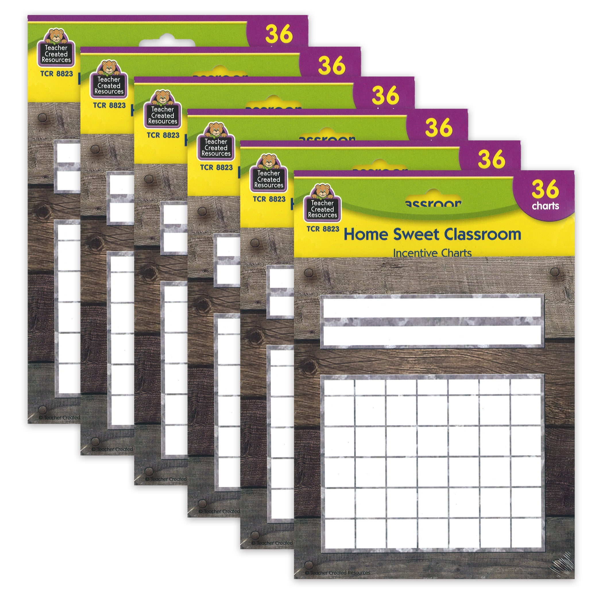 Teacher Created Resources Home Sweet Classroom Incentive Charts - 36 Sheets, 7 Columns (TCR8823)