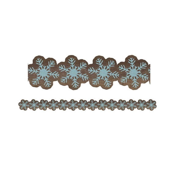 Teacher Created Resources Home Sweet Classroom Snowflakes Die-Cut Border Trim, 35 Feet Per Pack, 6 Packs