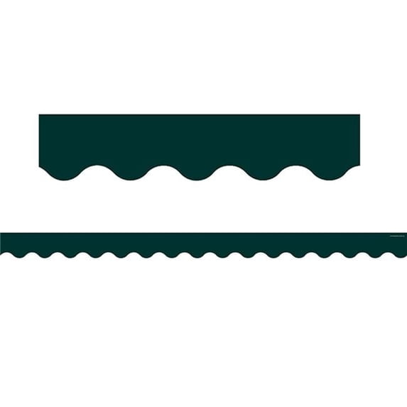 Teacher Created Resources Hunter Green Scalloped Border Trim, 35 Feet Per Pack, 6 Packs