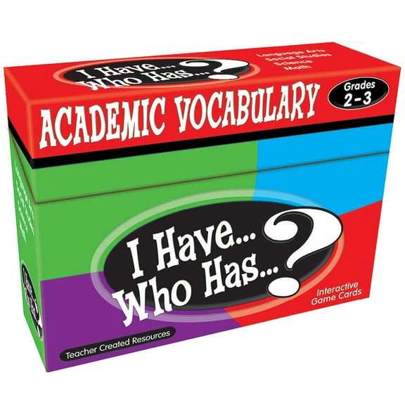 Teacher Created Resources I Have, Who Has Academic Vocabulary Game, Grade 2-3