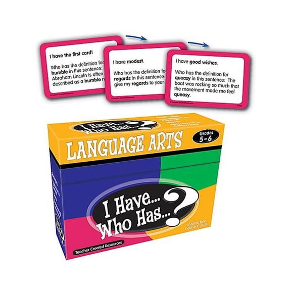 Teacher Created Resources  I Have  Who Has Language Arts Game Grade 5-6