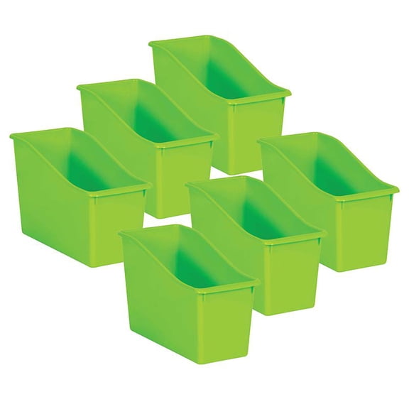 Teacher Created Resources Lime Plastic Book Bin, Pack of 6