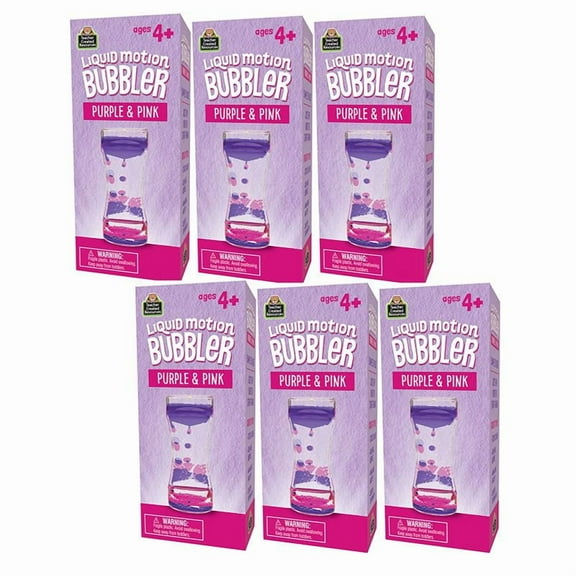 Teacher Created Resources Liquid Motion Bubbler, Purple & Pink, Pack of 6