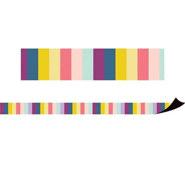 Colorful Striped Magnetic Border for Classroom Decoration