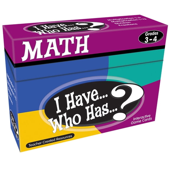 Teacher Created Resources Math Card Game - I Have Who Has, Grades 3 to 4