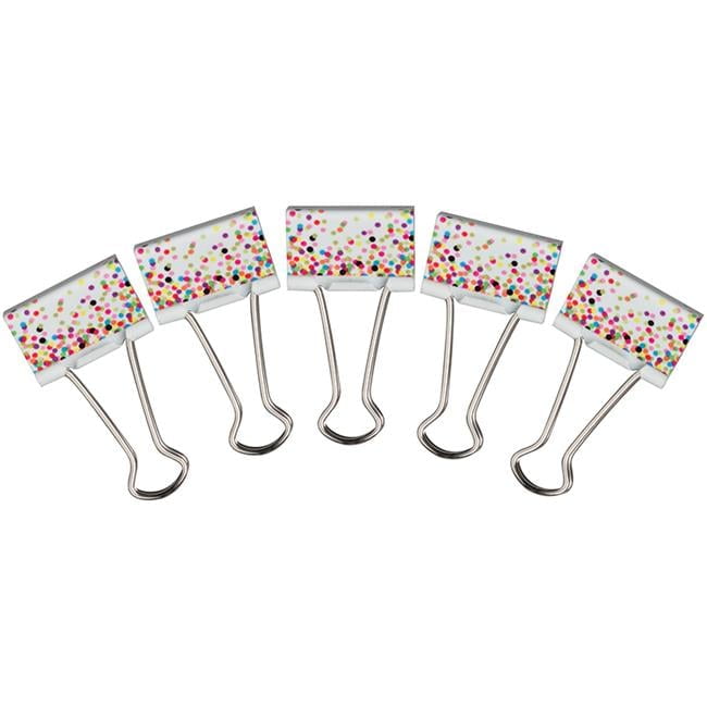 Teacher Created Resources  Medium Confetti Binder Clips - Pack of 6