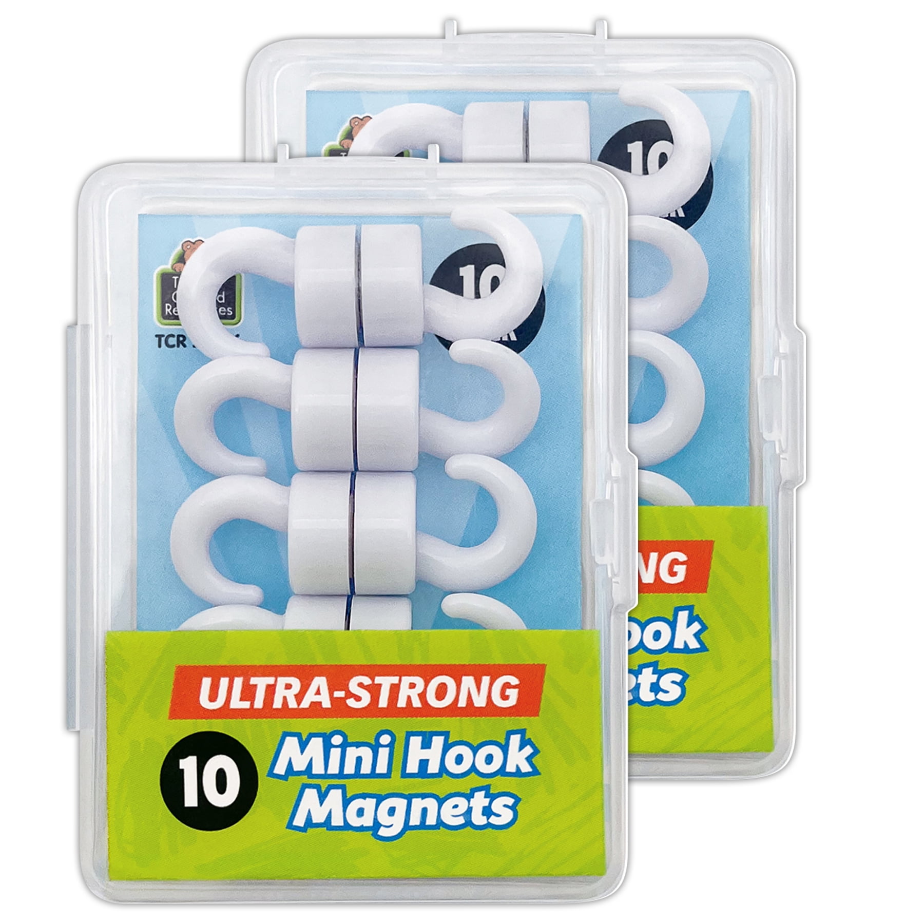 Teacher Created Resources Mini Hook Magnets, 10 Per Pack, 2 Packs