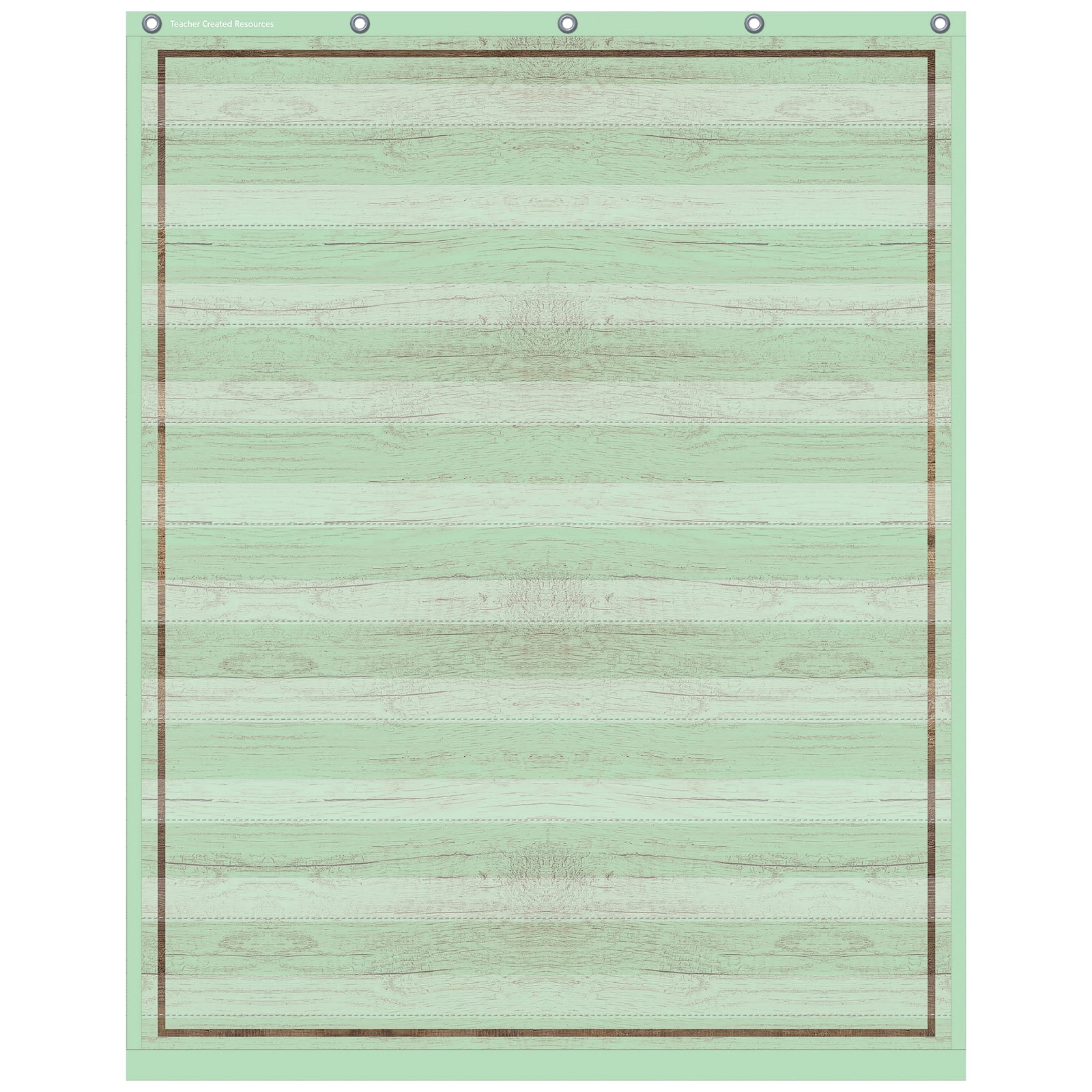 Teacher Created Resources Mint Painted Wood Design 10 Pocket Chart, 34" x 44"