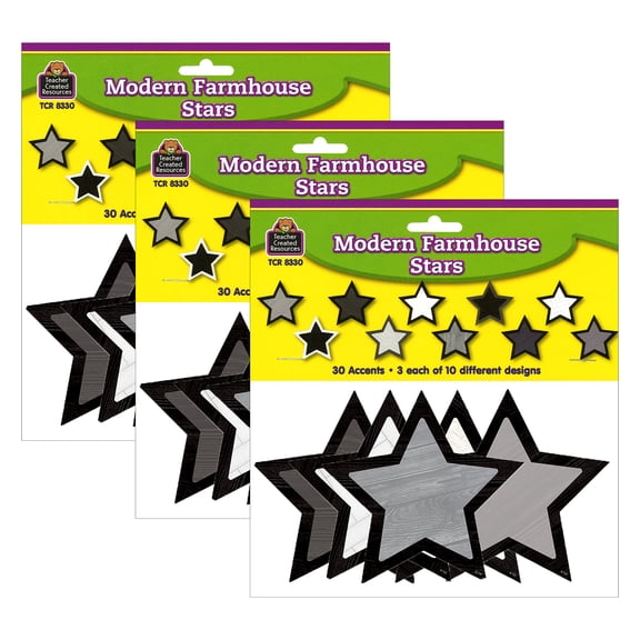 Teacher Created Resources Modern Farmhouse Stars Accents, 90 Pieces