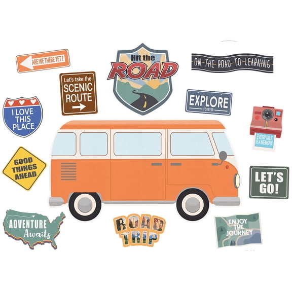 Teacher Created Resources Moving Mountains Road Trip Hit the Road Bulletin Board Set, 15 Pieces