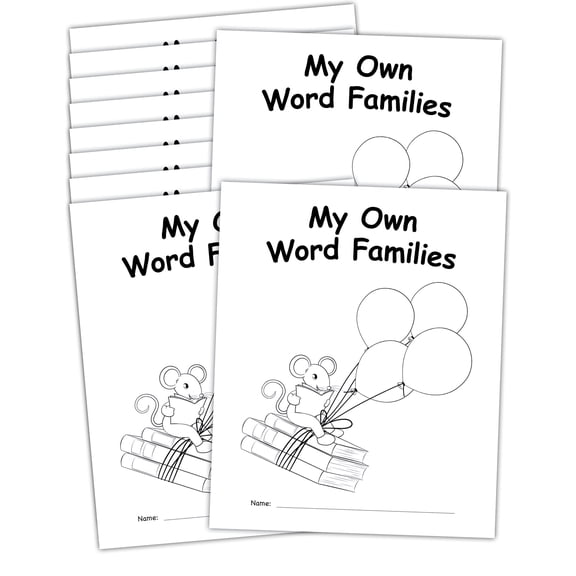 Teacher Created Resources My Own Books: My Word Families Book, 10 Pack