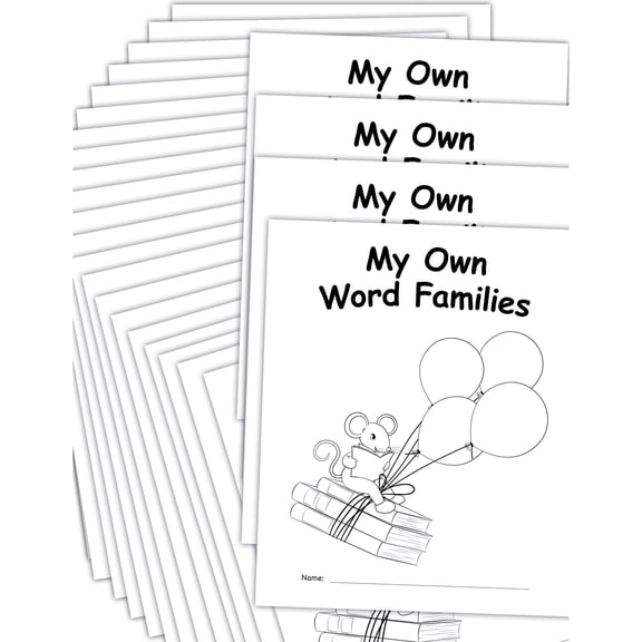 Teacher Created Resources My Own Books: My Word Families Book, 25 Pack