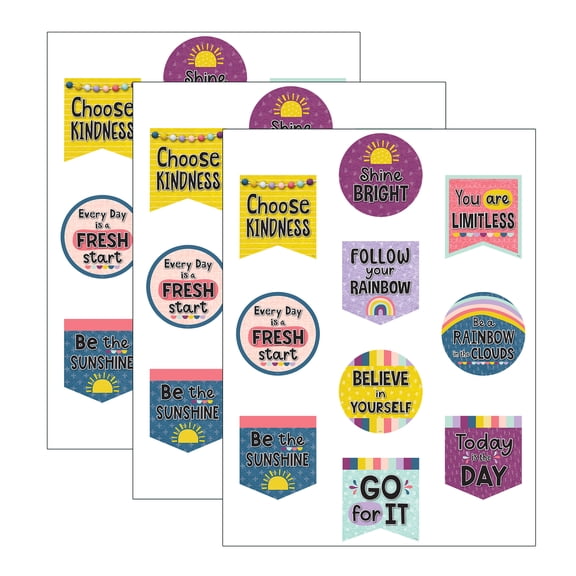 Teacher Created Resources Oh Happy Day Positive Sayings Accents, 30 Per Pack, 3 Packs