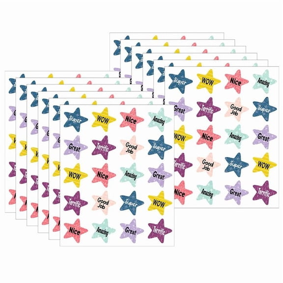 Teacher Created Resources Oh Happy Day Star Rewards Stickers, 120 per Pack, 12 Packs