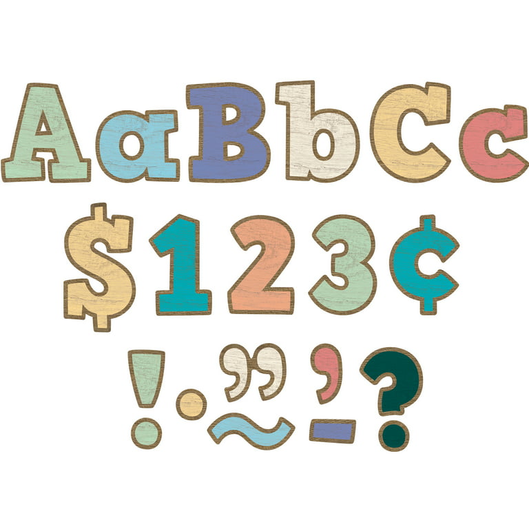 Teacher Created Resources Tcr8820-3 Painted Wood 4in Letters, Combo Pack Bold Block (3 PK)
