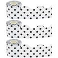 thumbnail image 1 of Teacher Created Resources Paper Black Polka Dots on White Scalloped Rolled Classroom Border, 3 Rolls, 1 of 1