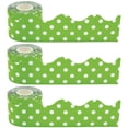 thumbnail image 1 of Teacher Created Resources Paper Lime Polka Dots Scalloped Rolled Classroom Border, 3 Rolls, 1 of 3