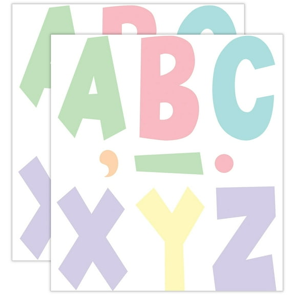 Teacher Created Resources Pastel Pop 7" Fun Font Letters, 120 Per Pack, 2 Packs
