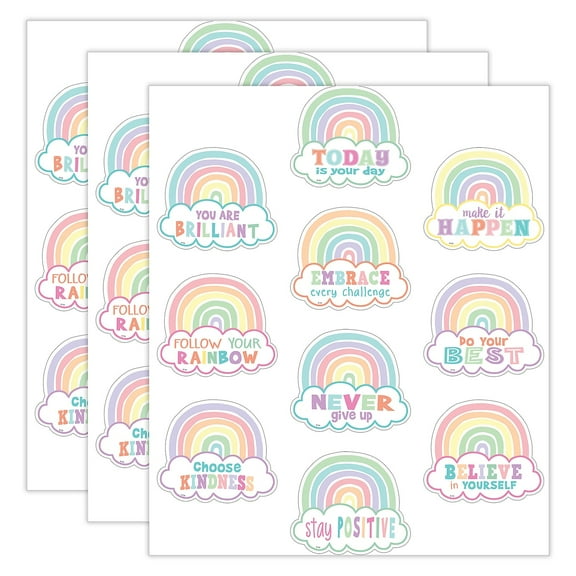 Teacher Created Resources Pastel Pop Positive Sayings Accents, 30 Per Pack, 3 Packs