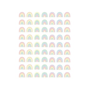 Teacher Created Resources Pastel Pop Rainbows Mini Stickers, 378 Per Pack, 12 Packs