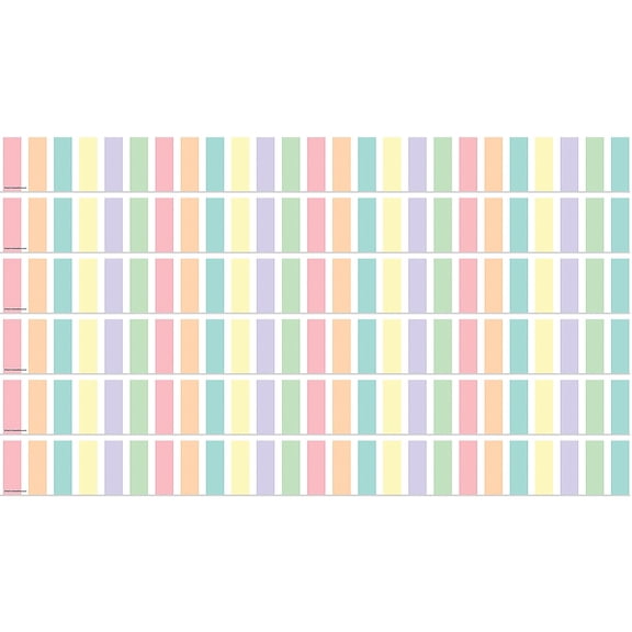 Teacher Created Resources Pastel Pop Stripes Straight Border Trim 35' 6 Packs (TCR8444-6)
