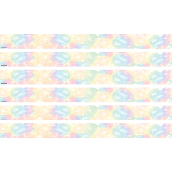 Teacher Created Resources Pastel Pop Tie-Dye Straight Border Trim, 35 Feet Per Pack, 6 Packs