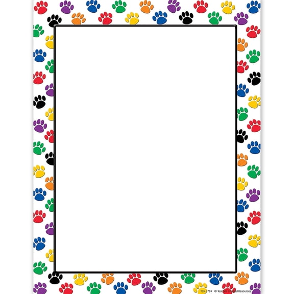 Teacher Created Resources Paw Prints 8.5" x 11" Computer Paper Red/White 50/Pack (TCR4769)