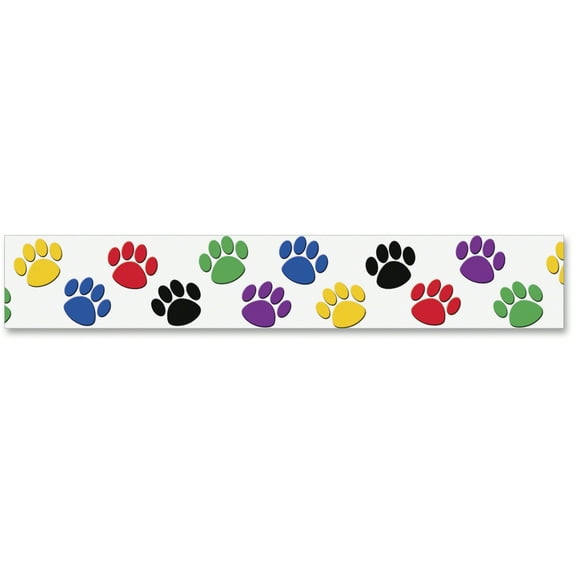 Teacher Created Resources, TCR4641, Pawprint Colorful Board Trim, 1 / Pack