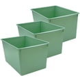 thumbnail image 1 of Teacher Created Resources Plastic Multi-Purpose Bin, Eucalyptus Green, Pack of 3, 1 of 4