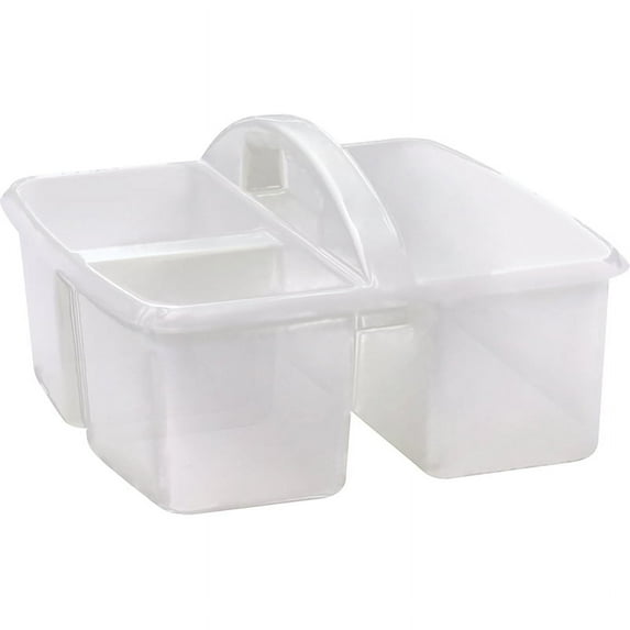 Teacher Created Resources Plastic Storage Caddy 1-Compartment Desktop Organizer, Clear