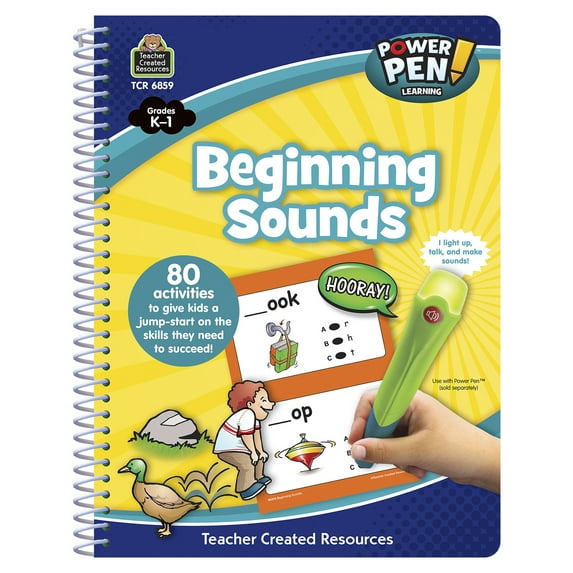 Teacher Created Resources Power Pen Learning Book, Beginning Sounds, Grades K to 1