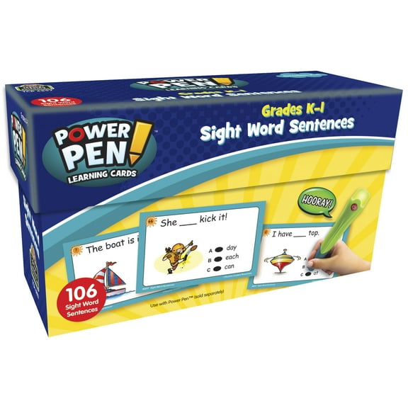 Teacher Created Resources Power Pen Learning Cards, Sight Word Sentences, Grades K to 1