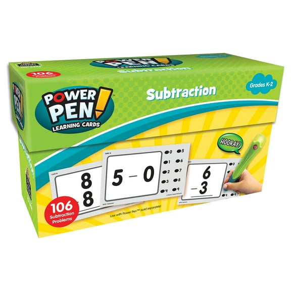 Teacher Created Resources Power Pen Learning Cards, Subtraction, Grades K to 2