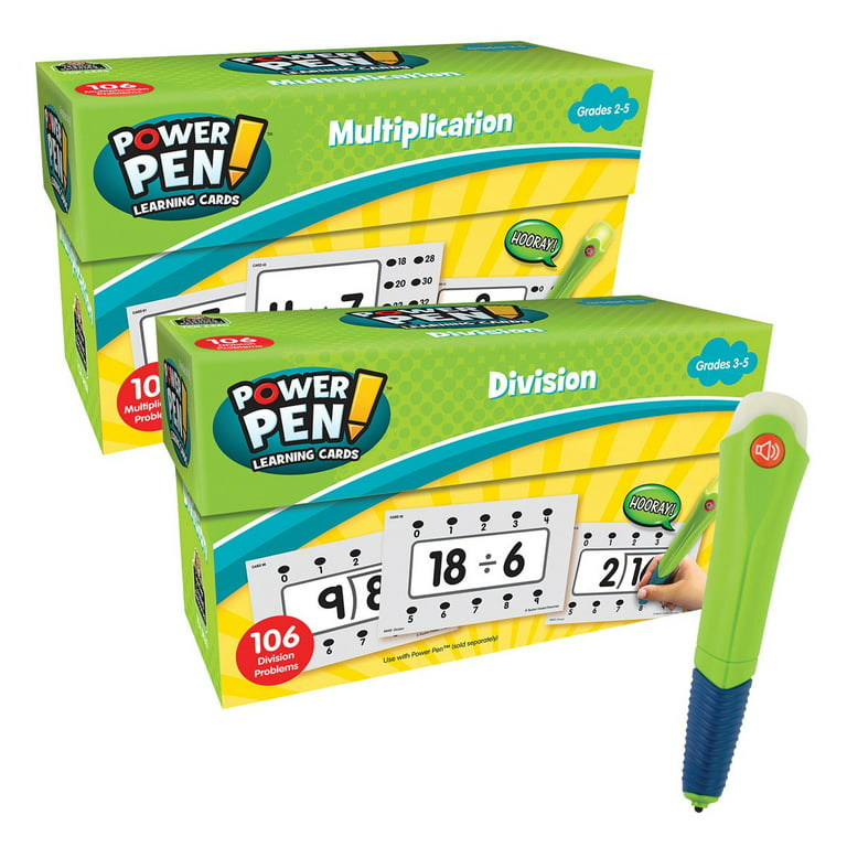 Lot 3 Teacher Created Resources Power Pen Learning Cards Add Subtract  Multiply