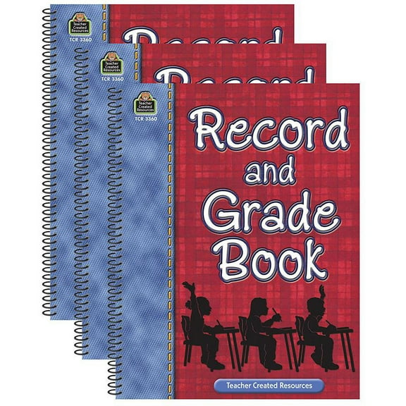 Teacher Created Resources Record & Grade Book, Pack of 3