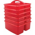thumbnail image 1 of Teacher Created Resources Red Plastic Storage Caddy, Pack of 6, 1 of 6